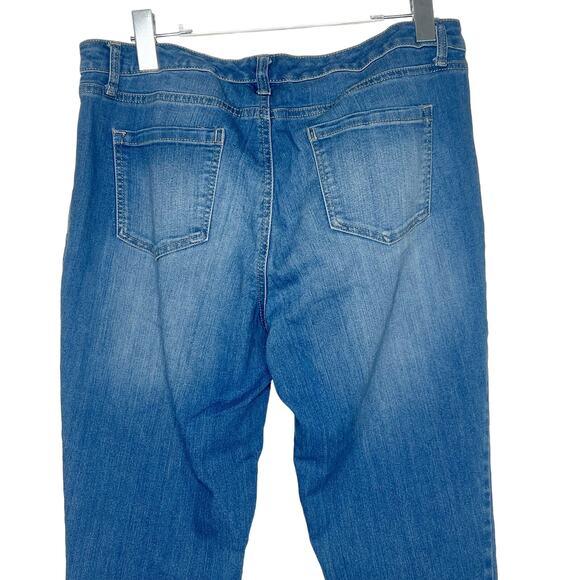 GREAT NORTHWEST INDIGO Skinny Jeans Mid Rise Medium Wash Stretch Denim Size 12 - Picture 5 of 8